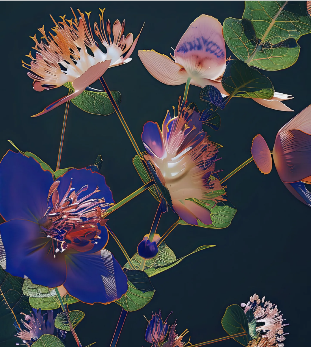 Floral digital composition for cultural programs and collaborations